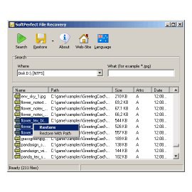 SoftPerfect File Recovery 1.2 - «Восстановление файлов»