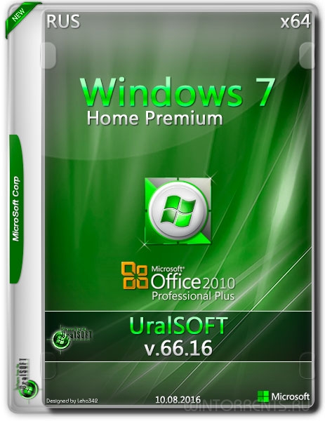 Windows 7 HomePremium & Office2010 by UralSOFT v.66.16 (x64) (2016) [Rus] - «Windows»