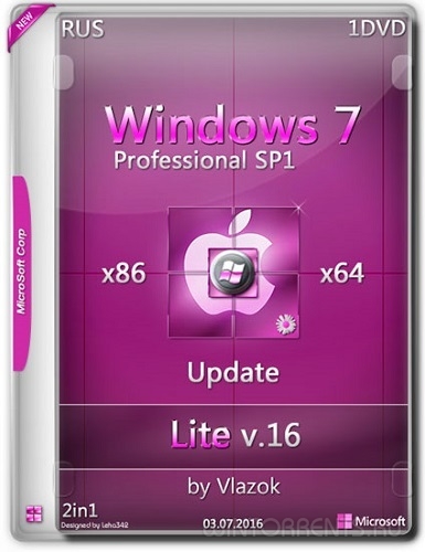 Windows 7 Pro SP1 (x86-x64) Update Lite by vlazok v.16 (2016) [Rus] - «Windows»