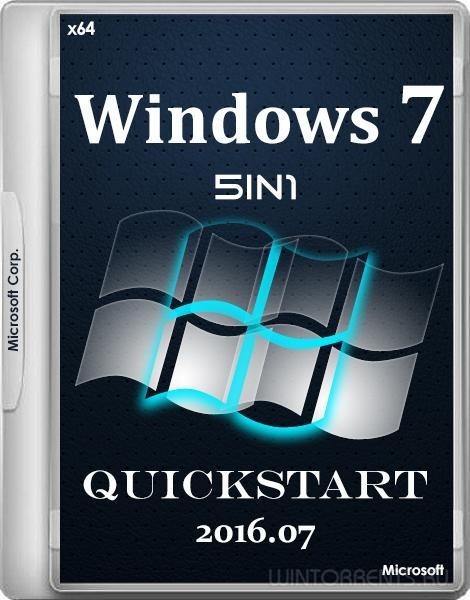 Windows 7 SP1 5-in-1 (x64) QuickStart v.16.07 (2016) [Rus] - «Windows»
