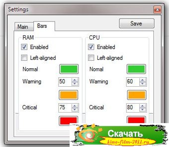 RAM CPU Taskbar