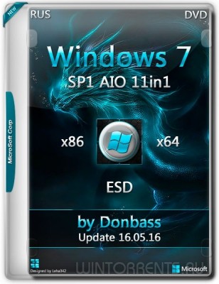 Windows 7 SP1 AIO 11in1 (x86-x64) ESD by Donbass v.16.05.16 (2016) [Rus] - «Windows»